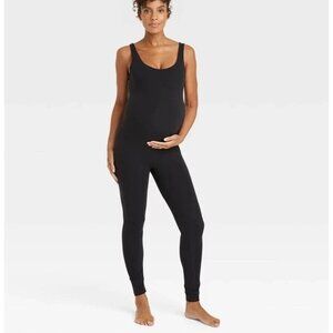 Isabel By Ingrid & Isabel Women's XS Black Maternity Bodysuit Scoop Neck a2447